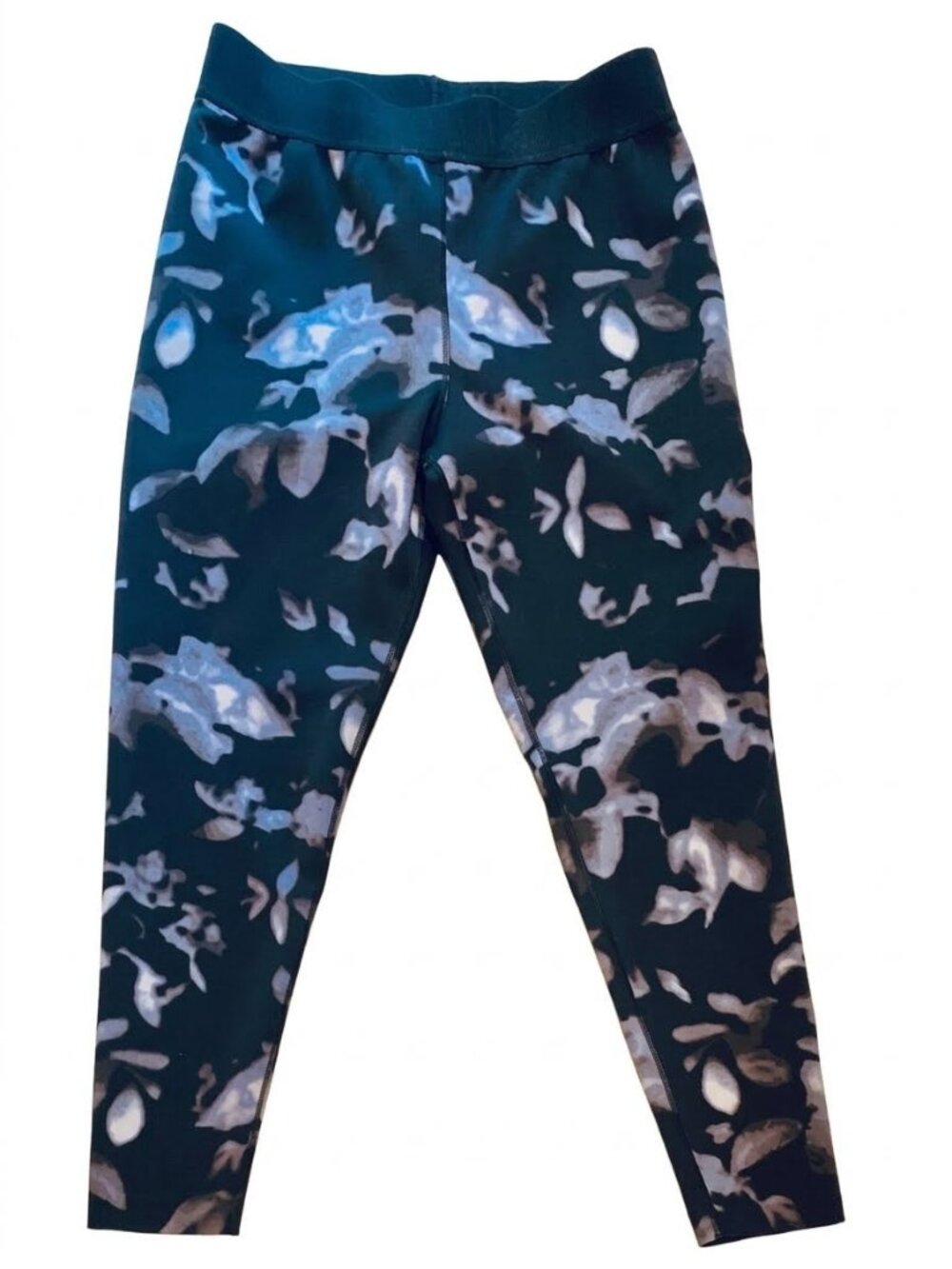 Banana Republic Black Floral-Print Leggings